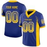 Maillot de football Royal jaune et blanc en maille tendance, personnalisé Maillot de football Royal jaune et blanc en maille tendance, personnalisé