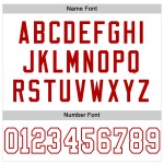 Maillot de football authentique en maille blanche, blanc et rouge, personnalisé