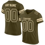 Maillot de service authentique Salute personnalisé en maille olive crème