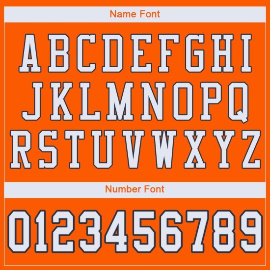 Maillot de football authentique orange blanc-bleu marine en maille personnalisée