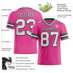 Maillot de football vert personnalisé authentique en maille rose et blanc-Kelly