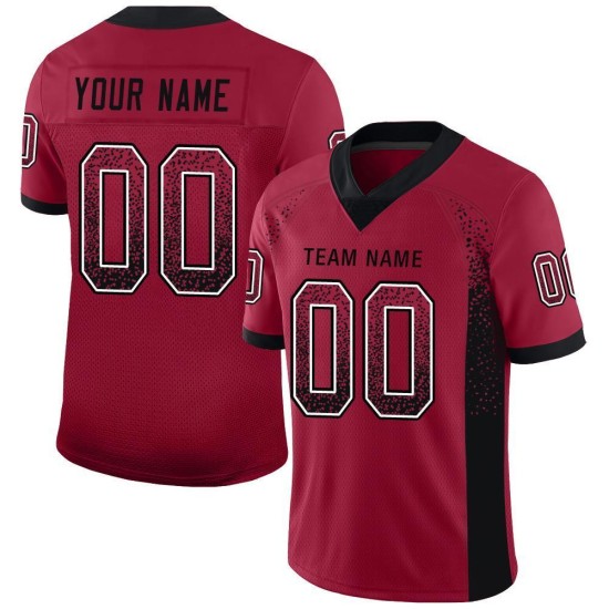 Maillot de football en maille Drift noir et blanc, mode personnalisé Cardinal Maillot de football en maille Drift noir et blanc, mode personnalisé Cardinal