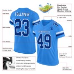 Maillot de football personnalisé bleu poudre en maille authentique Royal-White Maillot de football personnalisé bleu poudre en maille authentique Royal-White
