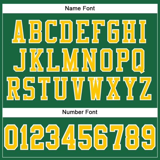 Maillot de football authentique Kelly Custom vert doré et blanc en maille Maillot de football authentique Kelly Custom vert doré et blanc en maille