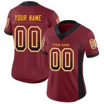 Maillot de football personnalisé Drift en maille bordeaux noir et or Maillot de football personnalisé Drift en maille bordeaux noir et or