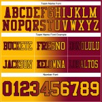 Maillot de football personnalisé en maille marron dégradé authentique, doré et noir Maillot de football personnalisé en maille marron dégradé authentique, doré et noir
