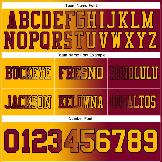 Maillot de football personnalisé en maille marron dégradé authentique, doré et noir Maillot de football personnalisé en maille marron dégradé authentique, doré et noir
