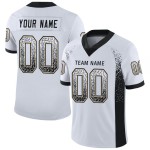Maillot de football personnalisé Drift Black-Vegas Mesh White Gold Fashion Maillot de football personnalisé Drift Black-Vegas Mesh White Gold Fashion