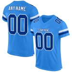 Maillot de football personnalisé bleu poudre en maille authentique Royal-White Maillot de football personnalisé bleu poudre en maille authentique Royal-White