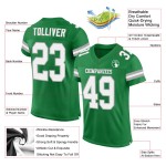 Maillot de football vert gazon authentique personnalisé blanc-gris maille Maillot de football vert gazon authentique personnalisé blanc-gris maille