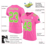 Maillot de football rose authentique en maille vert-blanc fluo personnalisé Maillot de football rose authentique en maille vert-blanc fluo personnalisé