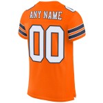 Maillot de football authentique orange blanc-bleu marine en maille personnalisée