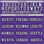 Maillot de football personnalisé en maille blanc-noir violet authentique