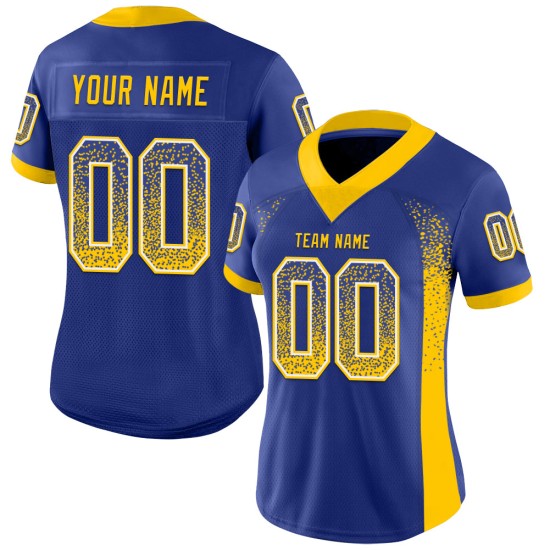 Maillot de football Royal jaune et blanc en maille tendance, personnalisé Maillot de football Royal jaune et blanc en maille tendance, personnalisé