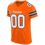Maillot de football authentique orange blanc-bleu marine en maille personnalisée