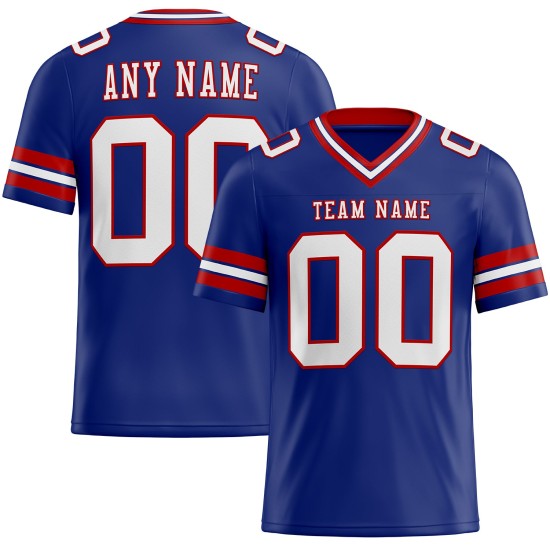 Maillot de football royal authentique personnalisé en maille blanc-rouge Maillot de football royal authentique personnalisé en maille blanc-rouge