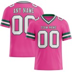 Maillot de football vert personnalisé authentique en maille rose et blanc-Kelly