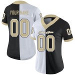 Maillot de football personnalisé Vegas Split Mesh Fashion, or et blanc, noir Maillot de football personnalisé Vegas Split Mesh Fashion, or et blanc, noir