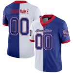 Maillot de football tendance en maille personnalisée, bleu royal et blanc écarlate Maillot de football tendance en maille personnalisée, bleu royal et blanc écarlate