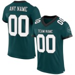 Maillot de football authentique en maille personnalisée, vert, blanc et gris-noir Maillot de football authentique en maille personnalisée, vert, blanc et gris-noir