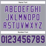 Maillot de football gris léger personnalisé, violet et noir authentique