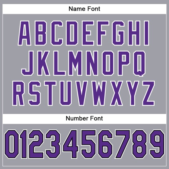 Maillot de football gris léger personnalisé, violet et noir authentique